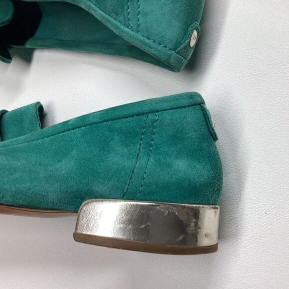 AGL Turquoise Green Suede Loafers‎ Women’s EU 41 / US 10 Classic Slip-On Shoe - Picture 11 of 16